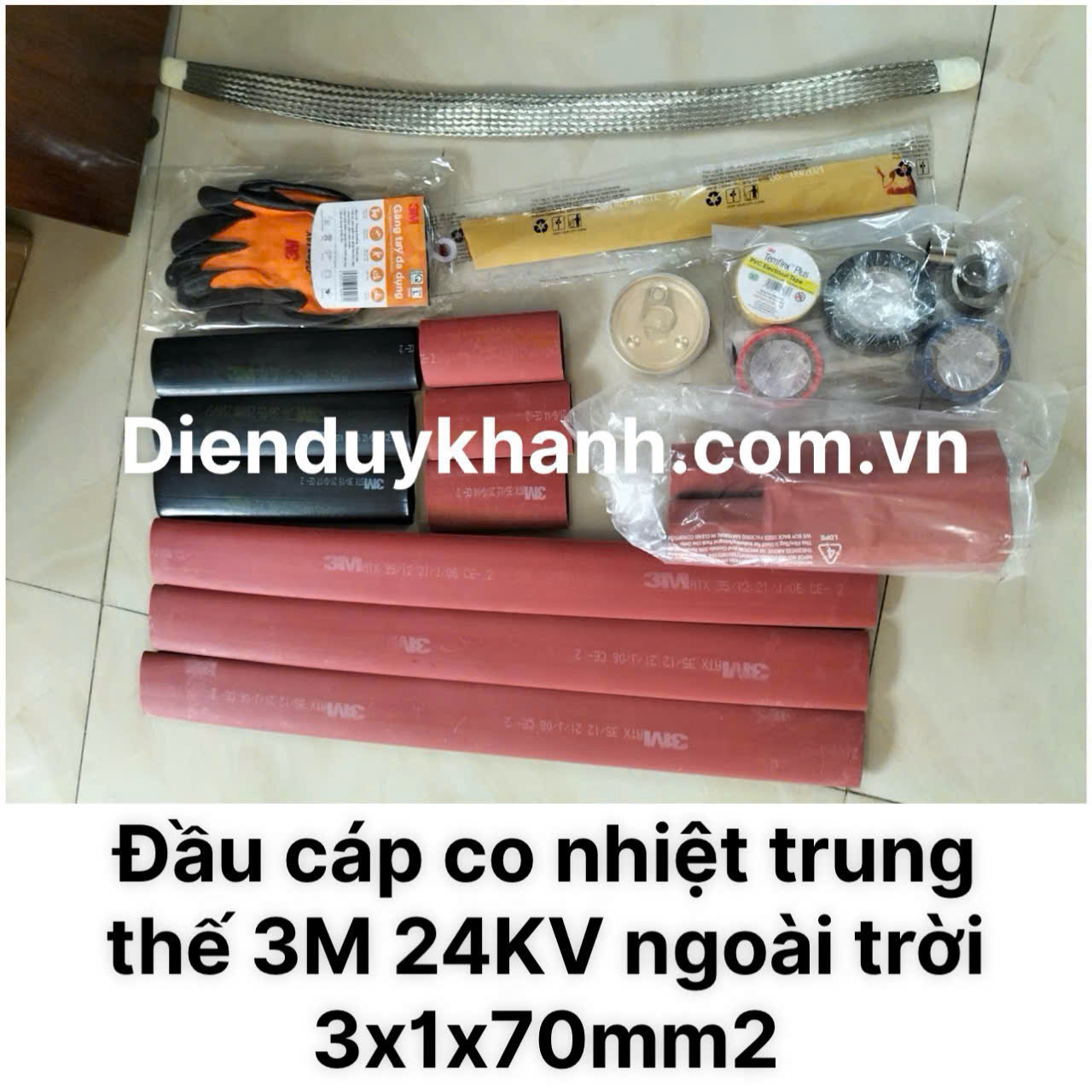 Đầu Cáp Co Nhiệt Trung Thế Ngoài Trời 24KV OD 1C (K)6S-70 ( 3x1x70mm2) MHO